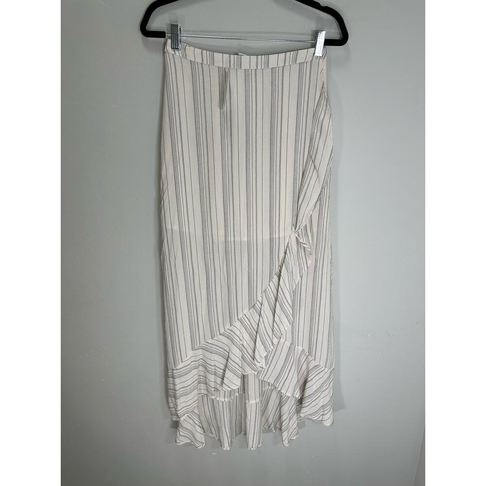 American Eagle NWT Women's Boho Pull On Striped Ruffle Maxi Skirt size Small